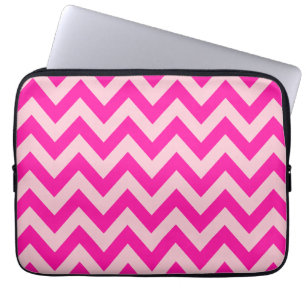 Housse Pour Ordinateur Portable Motif Chevron rose chaud
