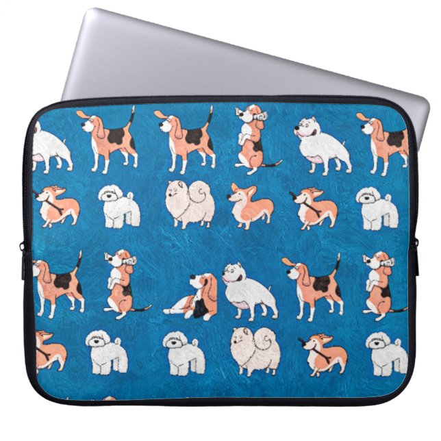 Housse Pour Ordinateur Portable Motif chien mou (Devant)