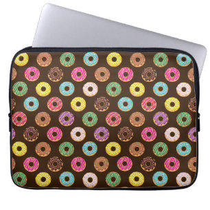 Housse Pour Ordinateur Portable Motif coloré de beigne au chocolat