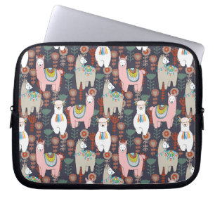 Housse Pour Ordinateur Portable Motif coloré de lamas