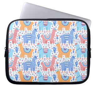Housse Pour Ordinateur Portable Motif coloré lumineux d'alpaga