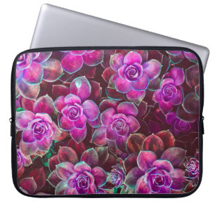 Housse Pour Ordinateur Portable Motif couleur eau avec fleur de camélia. Floral d