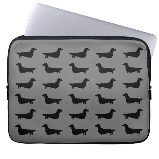 Housse Pour Ordinateur Portable Motif Dachshunds (Long Haired Dachsies) (Devant)