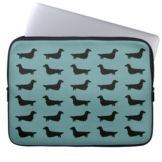 Housse Pour Ordinateur Portable Motif Dachshunds (Long Haired Dachsies) (Devant)