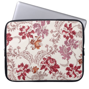 Housse Pour Ordinateur Portable motif damassé avec fleurs et tapisserie vintage