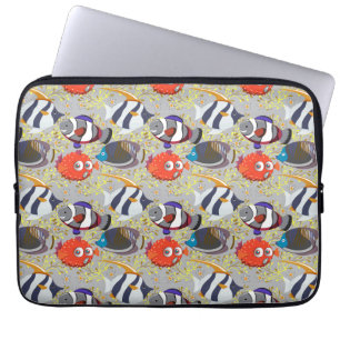 Housse Pour Ordinateur Portable Motif d'animaux aquatiques vie sous-marine de l'