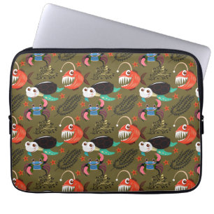 Housse Pour Ordinateur Portable Motif d'animaux aquatiques vie sous-marine océan