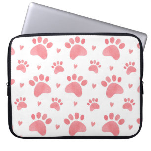Housse Pour Ordinateur Portable Motif d'aquarelle Cat Paws