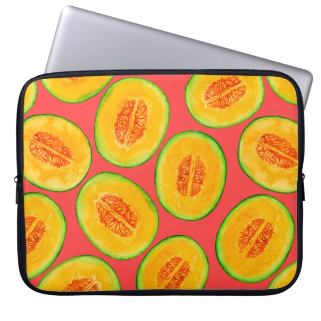Housse Pour Ordinateur Portable Motif d'aquarelle de tranches de melon (Devant)