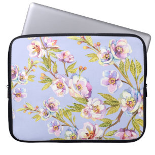 Housse Pour Ordinateur Portable Motif d'aquarelle Flower Pomme Cherry