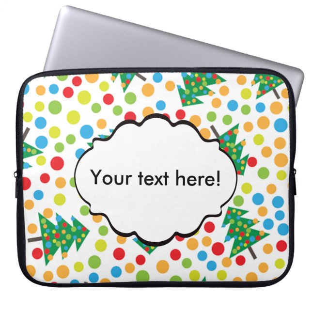 Housse Pour Ordinateur Portable Motif d'arbres de Noël (Devant)