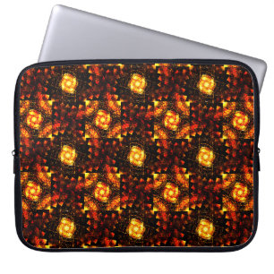 Housse Pour Ordinateur Portable Motif d'art abstrait élégant boho moderne or #506