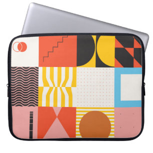 Housse Pour Ordinateur Portable Motif d'art néo-moderniste réalisé avec abstrait v