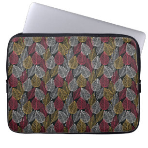 Housse Pour Ordinateur Portable Motif d'automne de squelette moderne