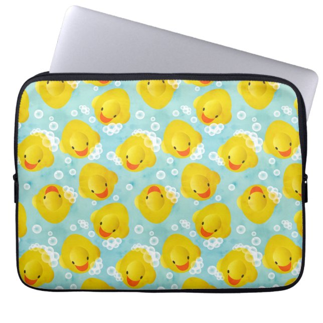 Housse Pour Ordinateur Portable Motif de bain canards en caoutchouc (Devant)