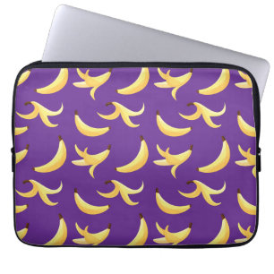 Housse Pour Ordinateur Portable Motif de banane jaune rétro drôle éditable pour fê