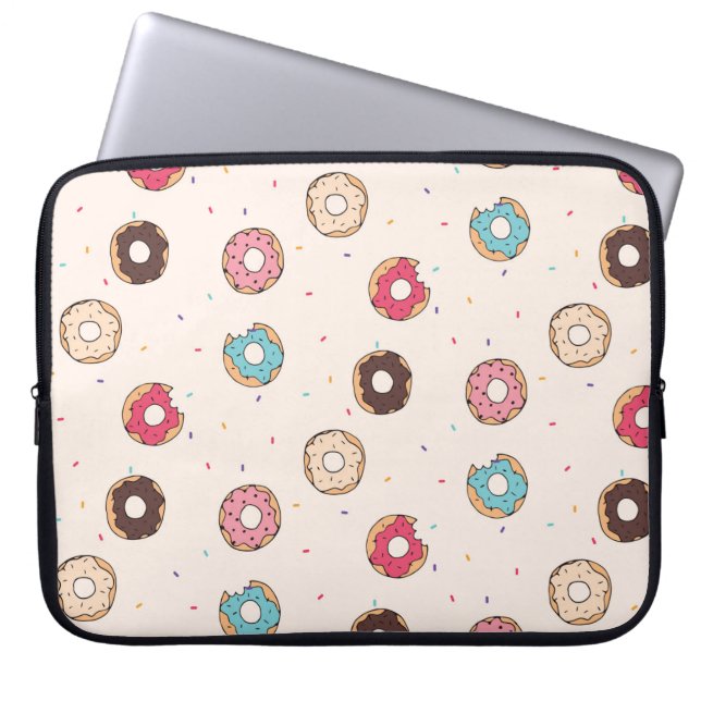Housse Pour Ordinateur Portable Motif de beignets sucrés (Devant)