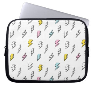 Housse Pour Ordinateur Portable Motif de boulon de foudre à doodle mignon