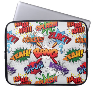 Housse Pour Ordinateur Portable Motif de bulle Superhero
