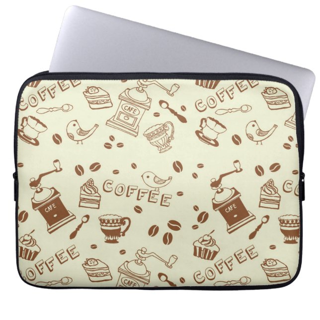 Housse Pour Ordinateur Portable Motif de café (Devant)