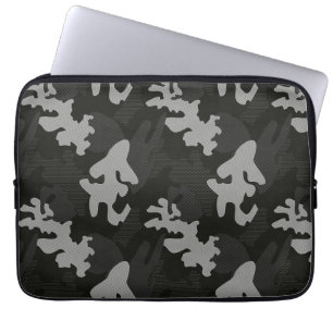 Housse Pour Ordinateur Portable Motif de camouflage noir