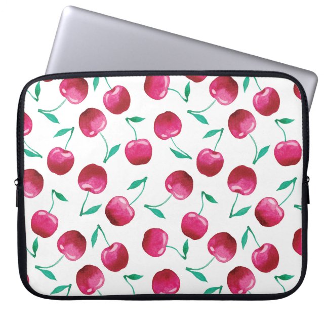 Housse Pour Ordinateur Portable Motif de cerise aquarelle (Devant)