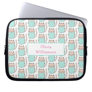 Housse Pour Ordinateur Portable Motif de chat mignon 