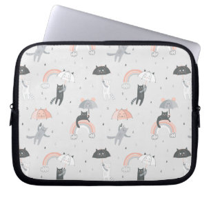 Housse Pour Ordinateur Portable Motif de chats à plume