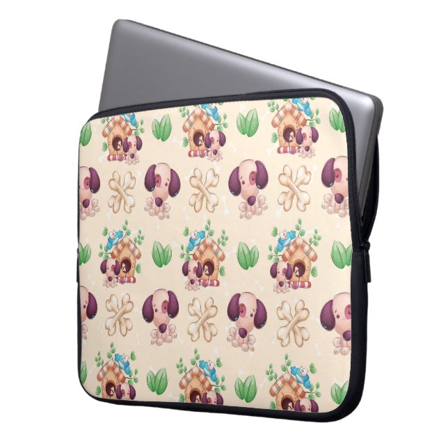 Housse Pour Ordinateur Portable Motif de chien adorable  (devant gauche)