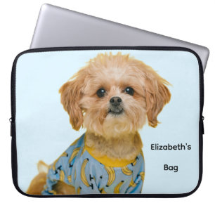 Housse Pour Ordinateur Portable Motif de chien cousu personnalisé