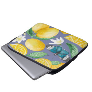 Housse Pour Ordinateur Portable motif de citron aquarelle
