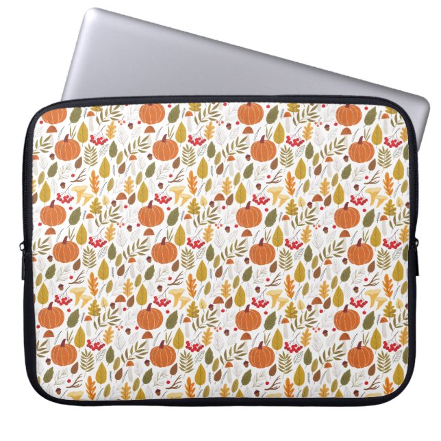Housse Pour Ordinateur Portable Motif de citrouille d'automne (Devant)