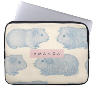 Housse Pour Ordinateur Portable Motif de cochons d'Inde esthétique personnalisé