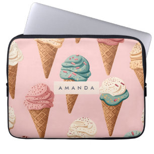 Housse Pour Ordinateur Portable Motif de cône de crème glacée Vintage rétro person