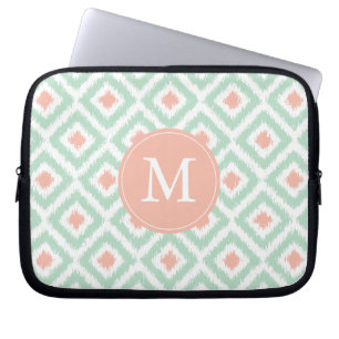 Housse Pour Ordinateur Portable Motif de corail en bon état décoré d'un monogra