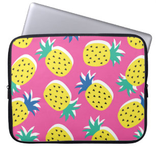 Housse Pour Ordinateur Portable motif de couleurs folles de fruits d'ananas sans