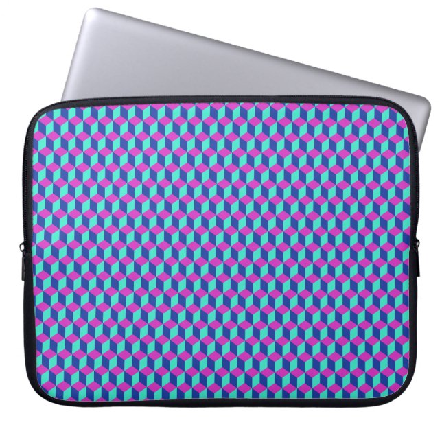 Housse Pour Ordinateur Portable Motif de cube géométrique (Devant)
