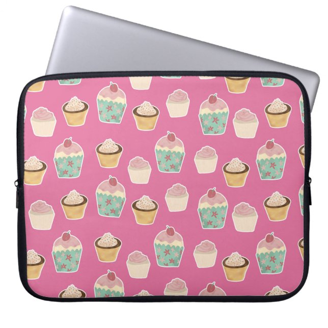 Housse Pour Ordinateur Portable Motif de cupcake mignon (Devant)