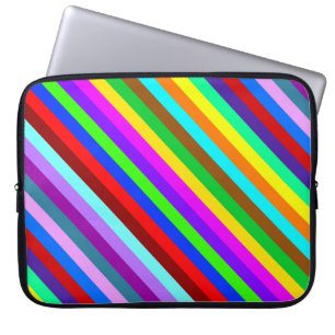 Housse Pour Ordinateur Portable MOTIF de de rayures de couleur HOLI + vos idées
