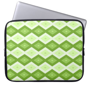 Housse Pour Ordinateur Portable Motif de diamant vert Chartreuse