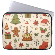 Motif de doodle de Noël joyeux