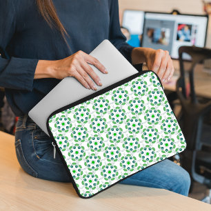 Housse Pour Ordinateur Portable Motif de feuille, motif de feuilles, feuilles vert