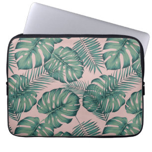 Housse Pour Ordinateur Portable Motif de feuille tropicale