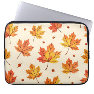 Housse Pour Ordinateur Portable Motif de feuilles d'érable tombant en automne