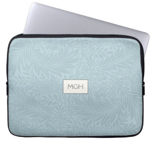 Housse Pour Ordinateur Portable Motif de fleur de pied-d'alouette bleu vintage à m