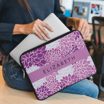 Housse Pour Ordinateur Portable Motif De Fleurs, Dahlia Violet, Votre Nom<br><div class="desc">Motif élégante,  élégante et sophistiquée avec des fleurs dahlia violettes. Un cadeau moderne et tendance,  parfait pour les amateurs de design floral dans votre vie. Personnalisez en ajoutant votre nom,  votre pseudonyme,  votre monogramme ou vos initiales.</div>