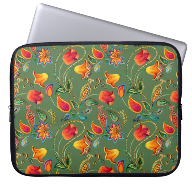 Housse Pour Ordinateur Portable Motif de fleurs d'aquarelle (Devant)