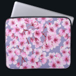 Housse Pour Ordinateur Portable Motif de fleurs de cerisiers<br><div class="desc">Aquarelle motif transparent en branches de cerisier.</div>