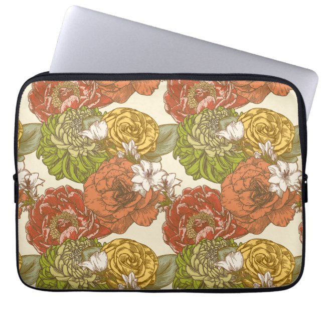 Housse Pour Ordinateur Portable Motif de fleurs du jardin (Devant)