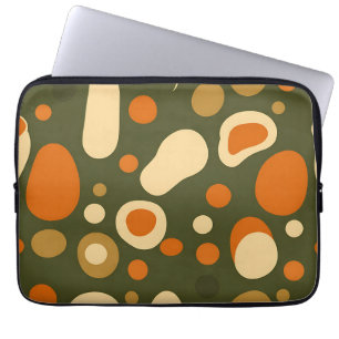 Housse Pour Ordinateur Portable Motif de formes organiques abstraites rétro